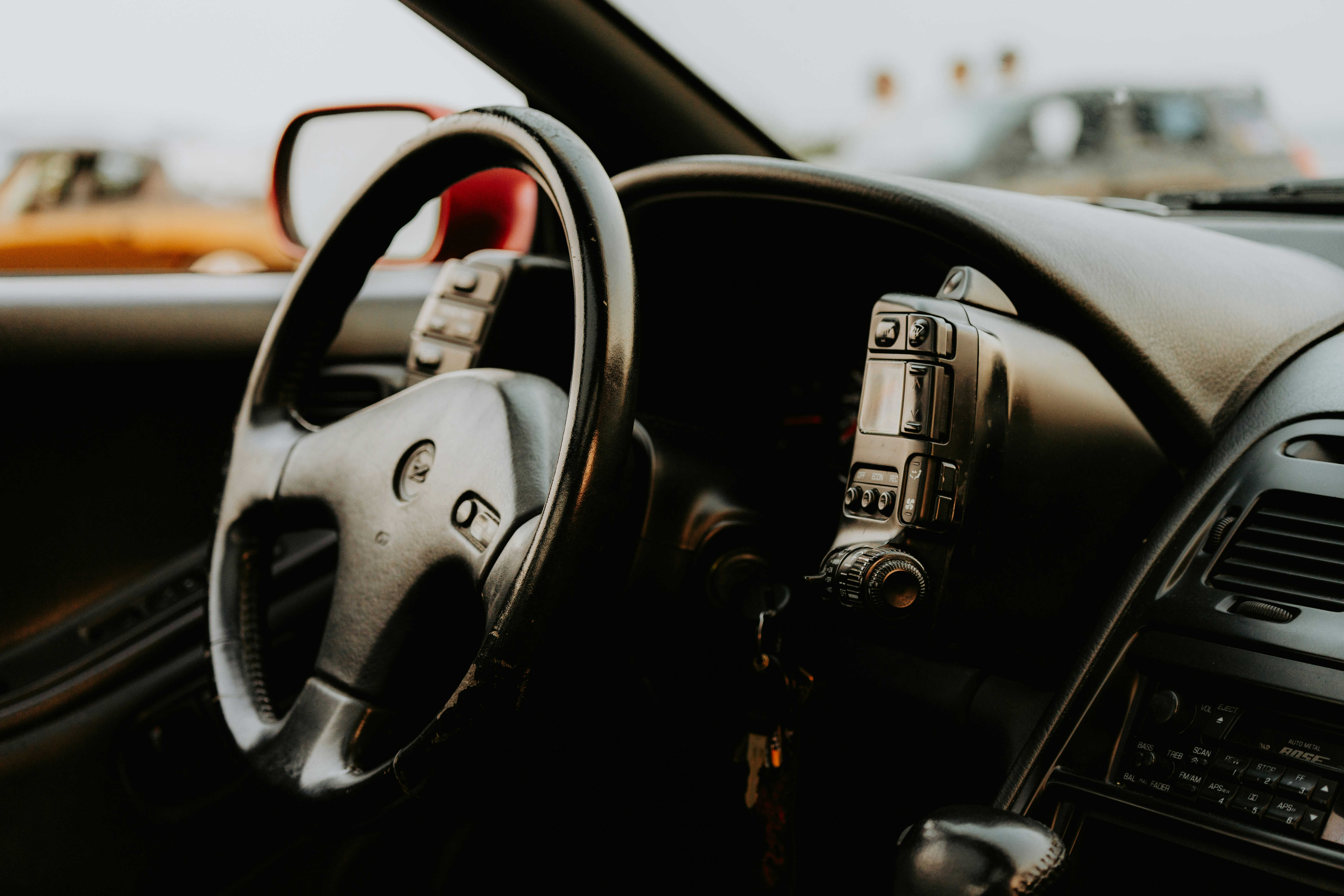 Volant et détail de tableau de bord